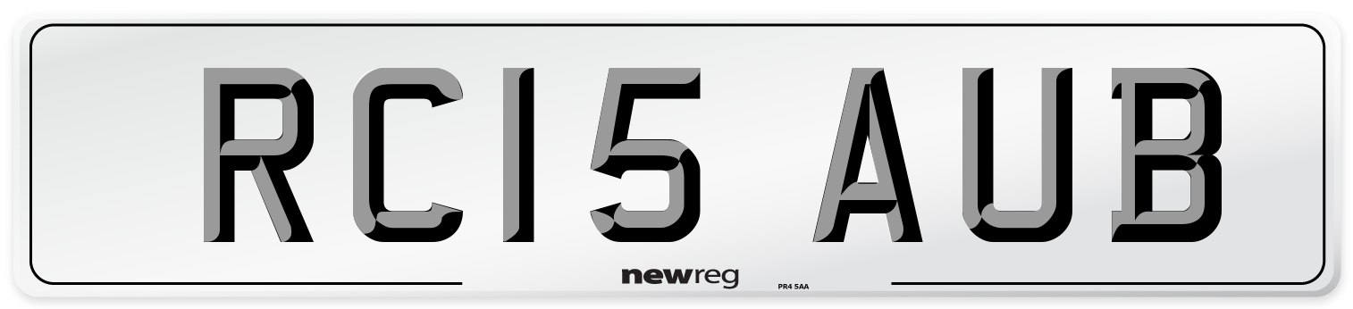 RC15 AUB Number Plate from New Reg